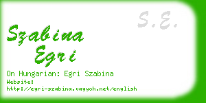 szabina egri business card